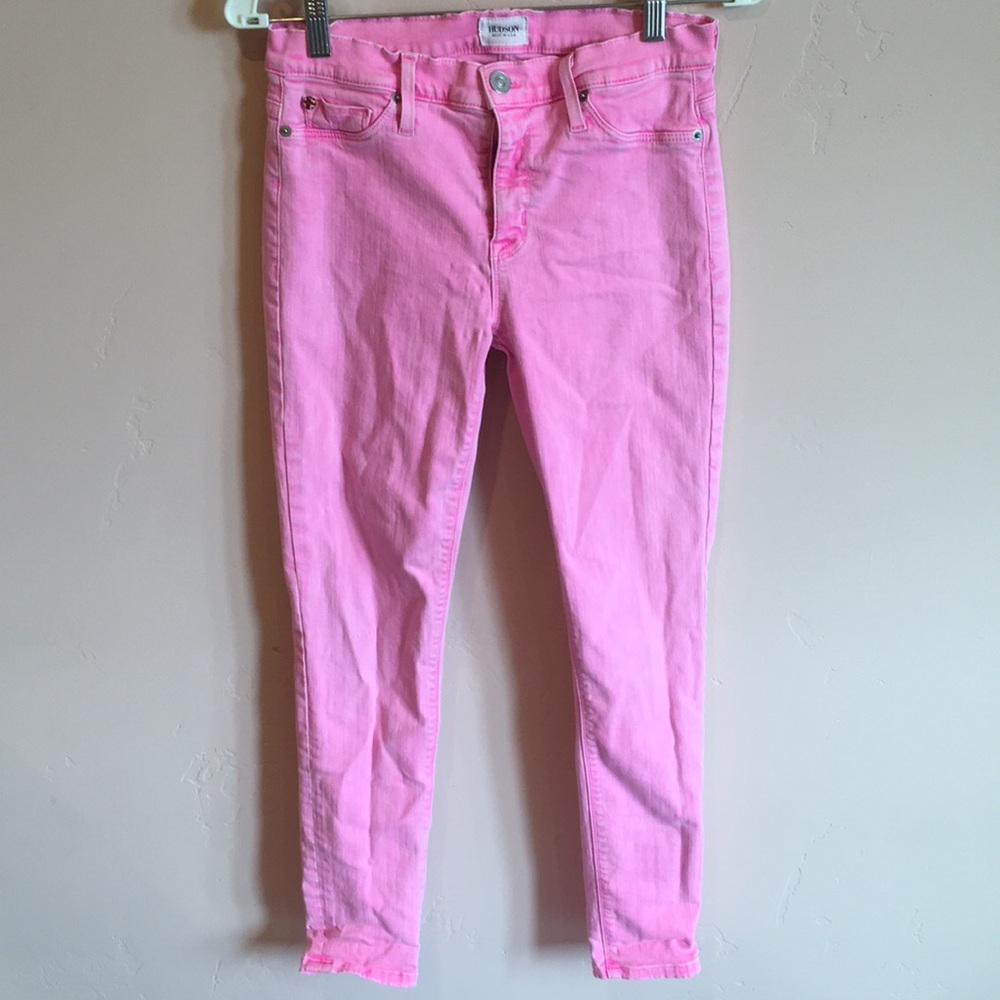 Pink stretchy Hudson jeans